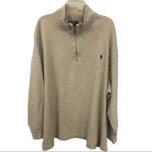 RALPH LAUREN OATMEAL 1/2 ZIP PULLOVER 2XB‎